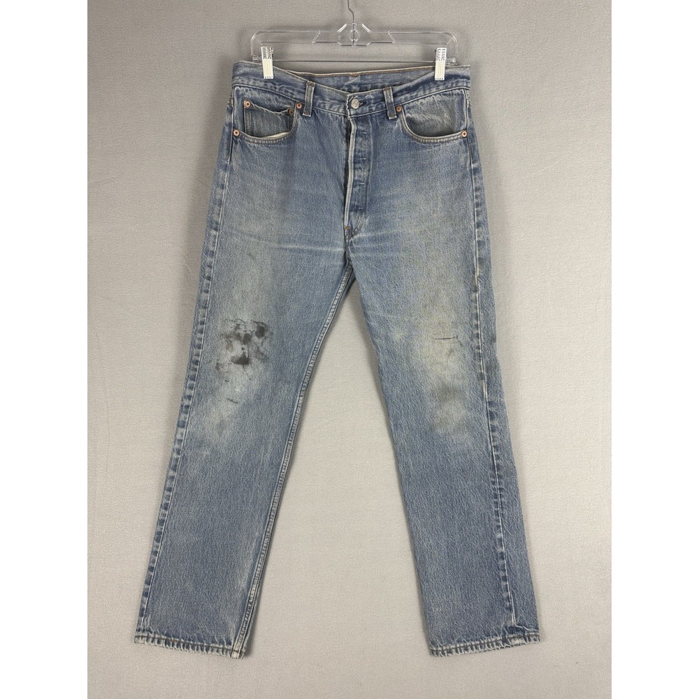 Vintage Levis Jeans Mens 36x34 (fits 32x28) Blue Denim 501 Made in USA 90s